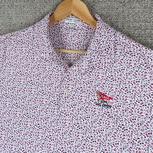 Peter Millar Summer Comfort Mens Large‎ 4th Print Golf Polo Shirt 123rd US Open